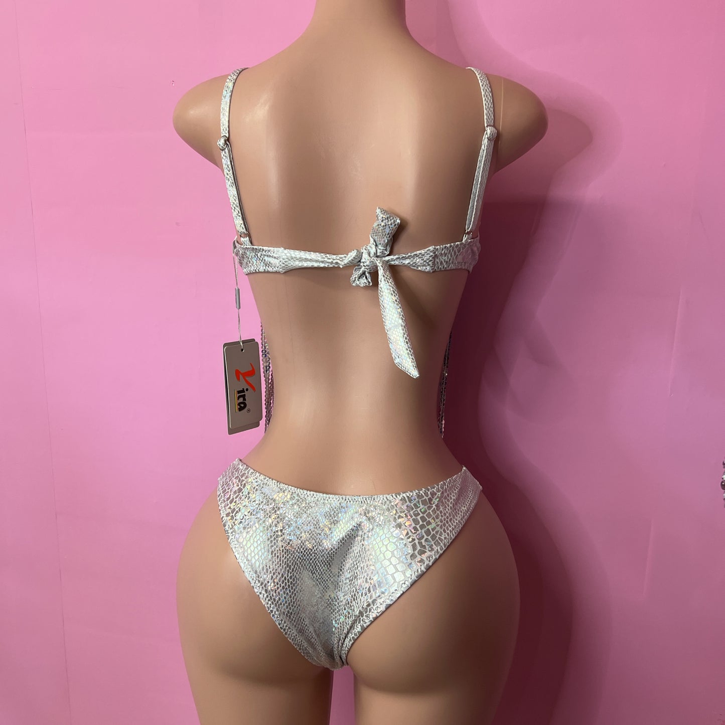 Silver Halographic Bikini