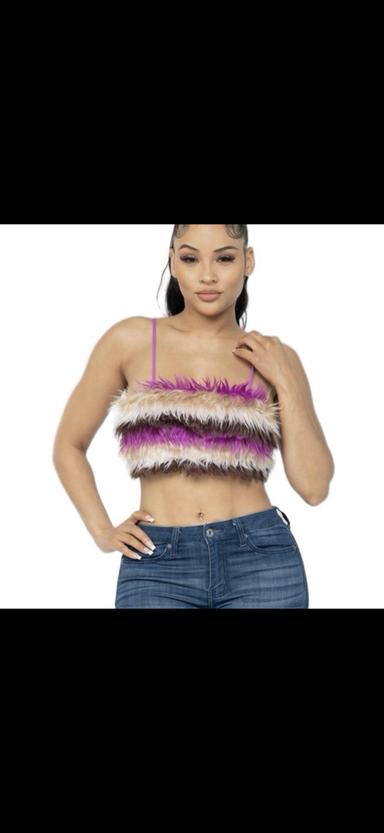 Purple Fuzzy Top