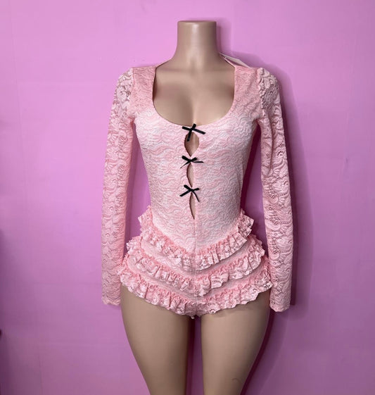 Pink Baby Doll Romper