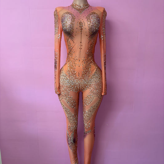 Orange Bling Jumpsuit