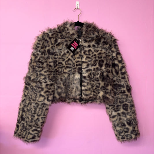Leopard Faux Fur Jacket