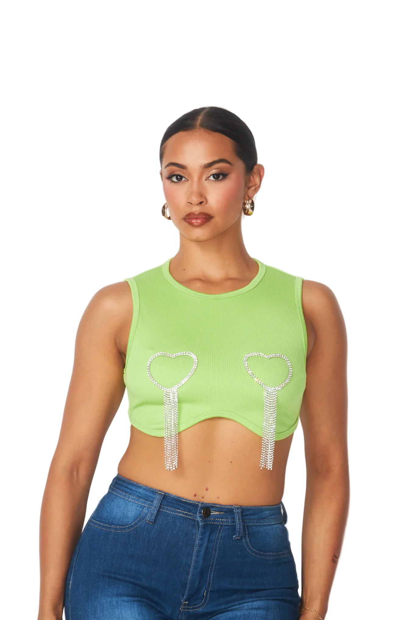 Glimmer Drip Heart Top